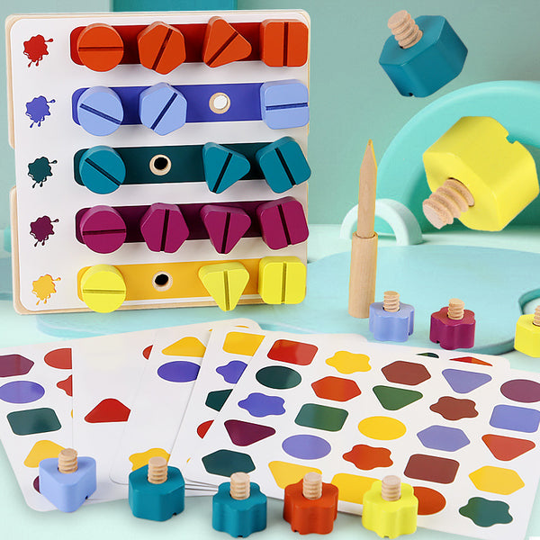 Load image into Gallery viewer, Wooden Screw Sudoku Game - CNF7
