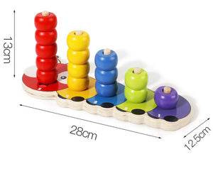 Sorting Colours and Numbers Wooden Worm CNF7