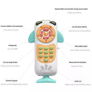 Baby Early Learning Whale Music Mobile Phone Toy