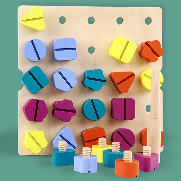 Load image into Gallery viewer, Wooden Screw Sudoku Game - CNF7
