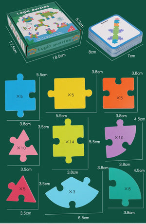 65-Piece Creative Fun Geometric Shape Puzzle - CNF7