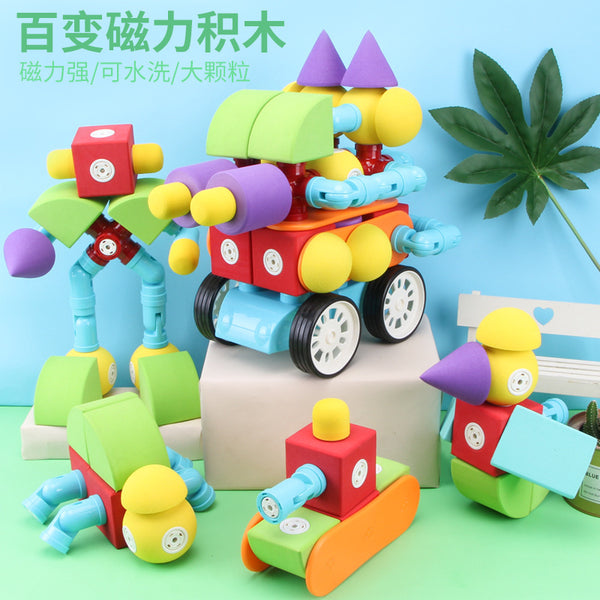 Load image into Gallery viewer, Magnetic Foam Building Blocks -AE
