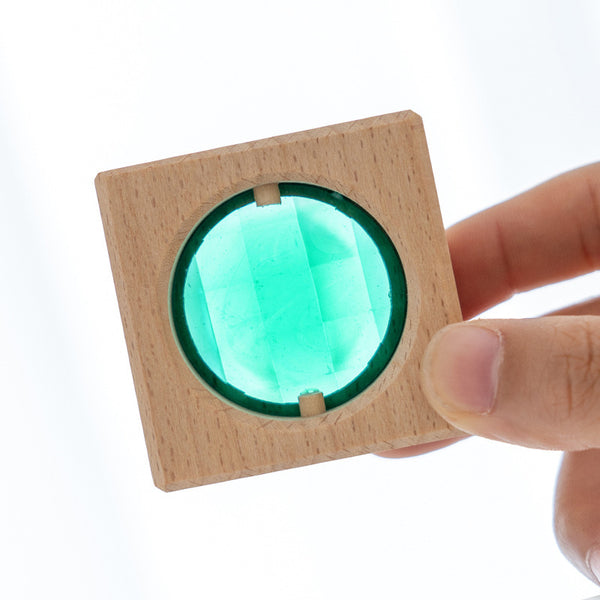 Load image into Gallery viewer, Light Transmission Wooden Rainbow Gem Blocks CNF1
