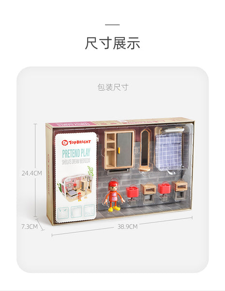 Load image into Gallery viewer, Wooden Doll House With Furniture CNF D
