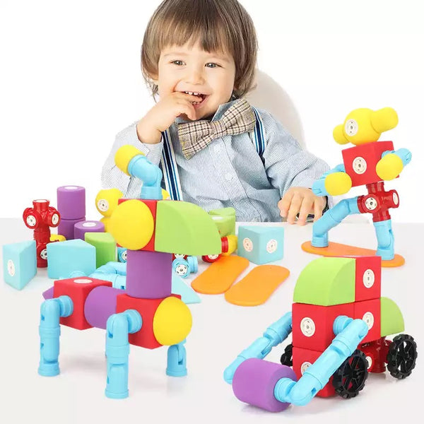 Load image into Gallery viewer, Magnetic Foam Building Blocks -AE
