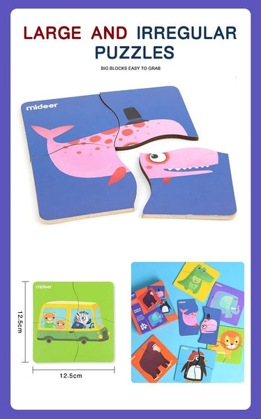 تحميل الصورة في عارض الصور ، Mideer Four-piece Wooden Puzzle - HN Bazar 
