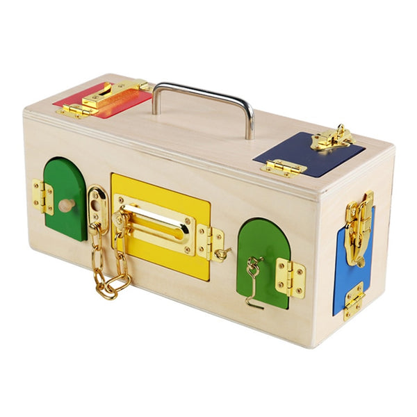 Load image into Gallery viewer, Wooden Montessori Lock Box Toys CNF1
