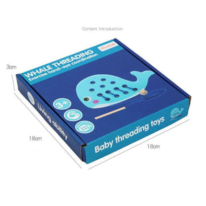 Wooden Duck And Whale Threading Toys CNF1 - HN Bazar 