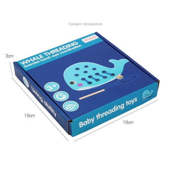 تحميل الصورة في عارض الصور ، Wooden Duck And Whale Threading Toys CNF1 - HN Bazar 
