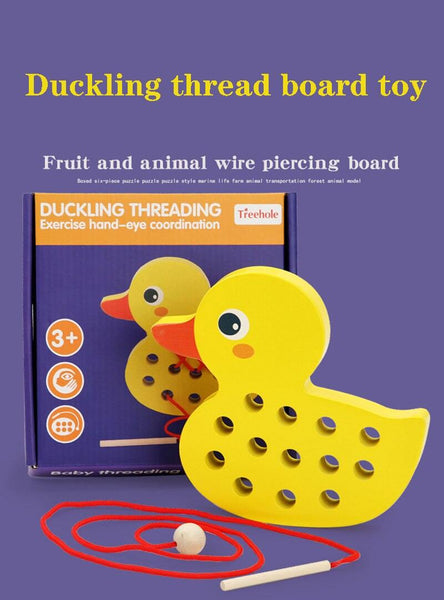 تحميل الصورة في عارض الصور ، Wooden Duck And Whale Threading Toys CNF1 - HN Bazar 
