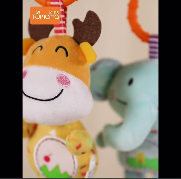 Load and play video in Gallery viewer, Handbells Rattles Plush Infant Baby Development Handle Toys
