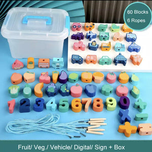 Educational Stringing Lacing Number Beads CNF1 - HN Bazar 