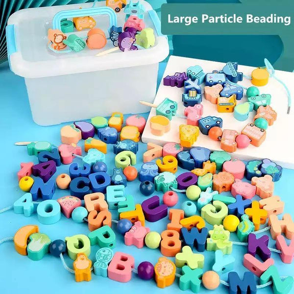 تحميل الصورة في عارض الصور ، Educational Stringing Lacing Number Beads CNF1 - HN Bazar 
