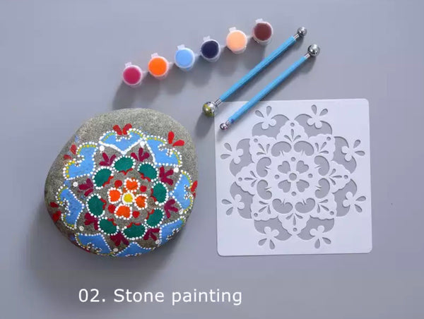 Load image into Gallery viewer, Mandala Dotting Painting Stencils Templates CNF B
