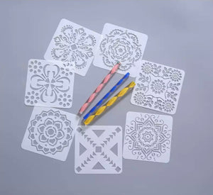Mandala Dotting Painting Stencils Templates CNF B