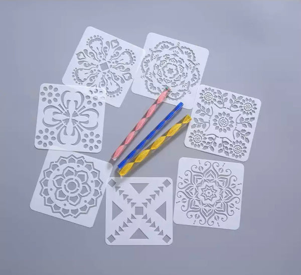 Load image into Gallery viewer, Mandala Dotting Painting Stencils Templates CNF B
