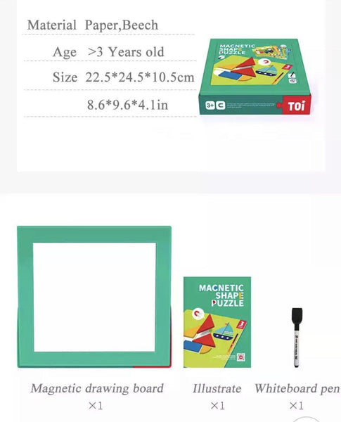 Load image into Gallery viewer, TOI Tangram Jigsaw Wood Geometric Shape Toys - HN Bazar 
