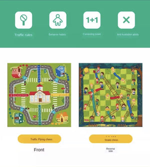 TOI 2 in 1 Chutes & Ladders Games Board - HN Bazar 