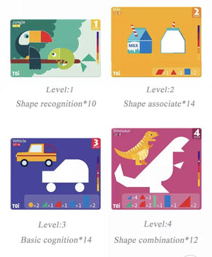 TOI Tangram Jigsaw Wood Geometric Shape Toys - HN Bazar 