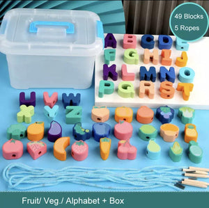 Educational Stringing Lacing Number Beads CNF1 - HN Bazar 