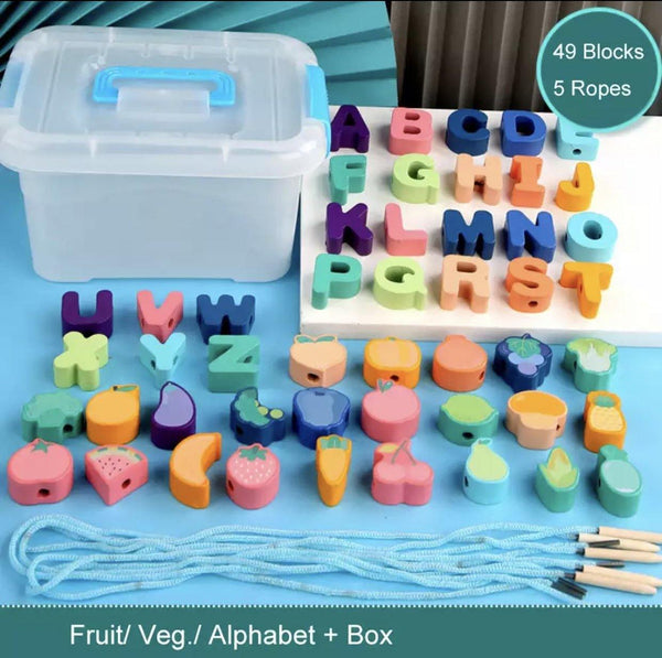 تحميل الصورة في عارض الصور ، Educational Stringing Lacing Number Beads CNF1 - HN Bazar 
