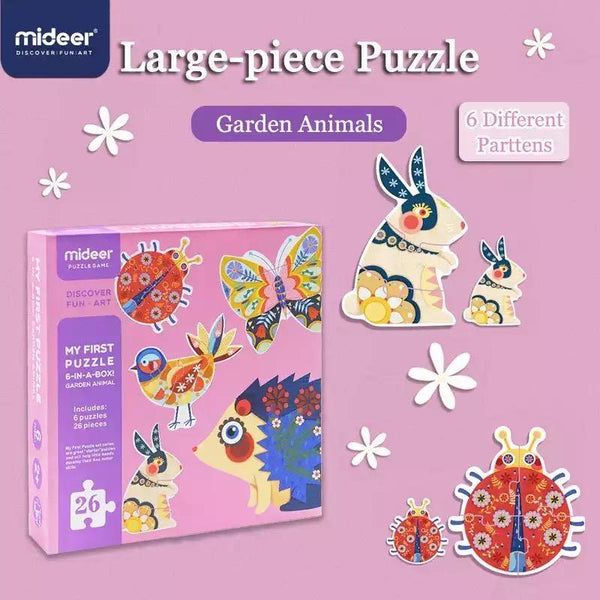Load image into Gallery viewer, Mideer 6 in 1 Puzzle Garden Animals - HN Bazar 
