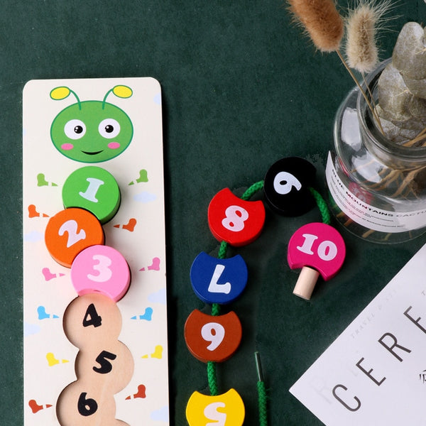 Load image into Gallery viewer, Wooden Worm Stringing Beaded Toys CNF7
