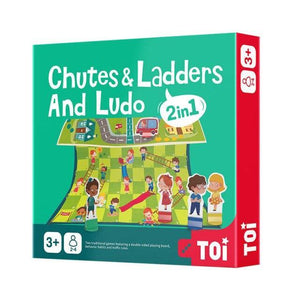 TOI 2 in 1 Chutes & Ladders Games Board - HN Bazar 