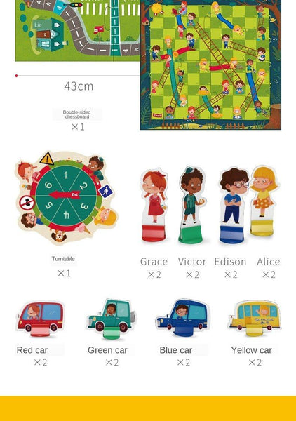 Load image into Gallery viewer, TOI 2 in 1 Chutes &amp; Ladders Games Board - HN Bazar 
