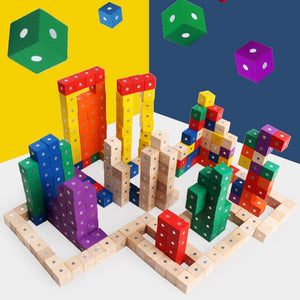 10Pcs Wooden Magenetic Cubic Bricks 2.5 Cm CNF5 - HN Bazar 