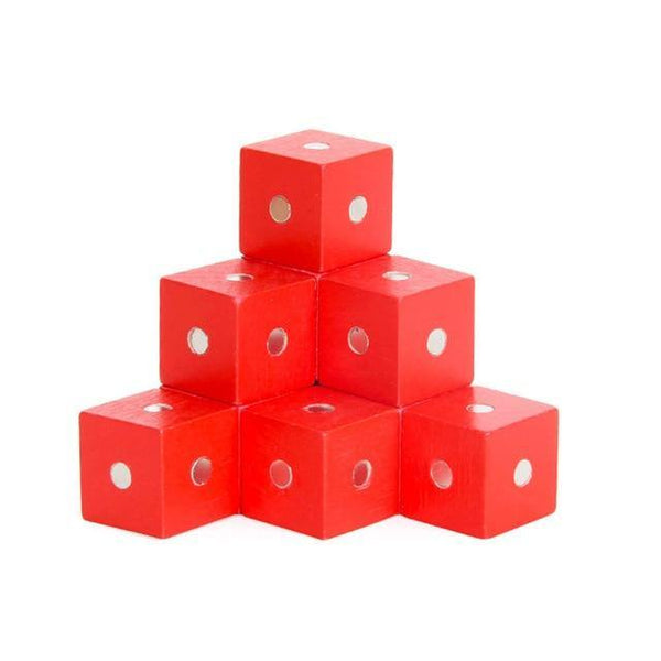 Load image into Gallery viewer, 10Pcs Wooden Magenetic Cubic Bricks 2.5 Cm CNF5 - HN Bazar 
