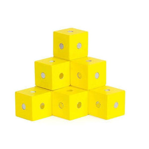 10Pcs Wooden Magenetic Cubic Bricks 2.5 Cm CNF5 - HN Bazar 