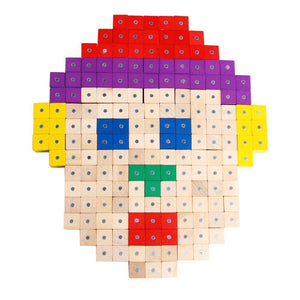 10Pcs Wooden Magenetic Cubic Bricks 2.5 Cm CNF5 - HN Bazar 