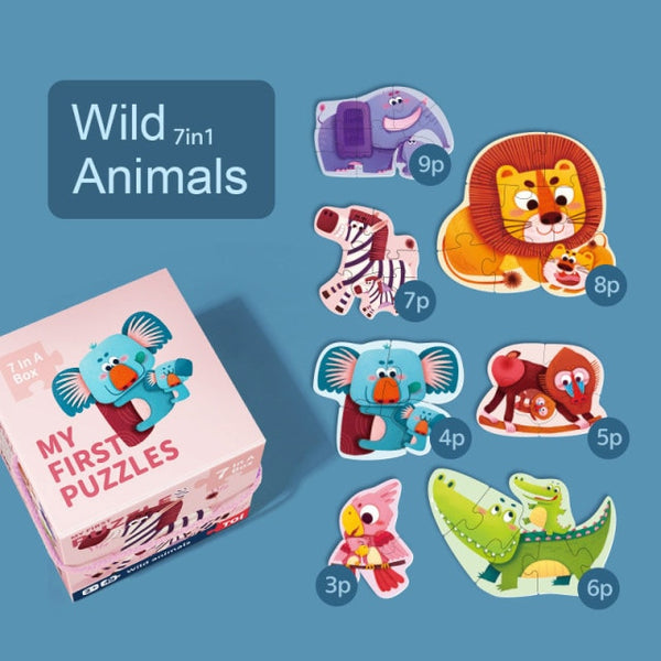 Load image into Gallery viewer, TOI My First Puzzles 3D Double-sided Cognitive Puzzles
