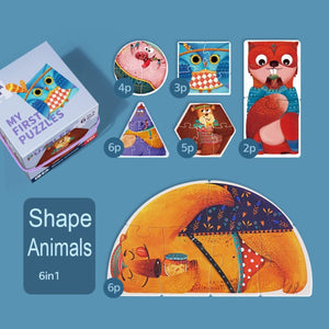 TOI My First Puzzles 3D Double-sided Cognitive Puzzles