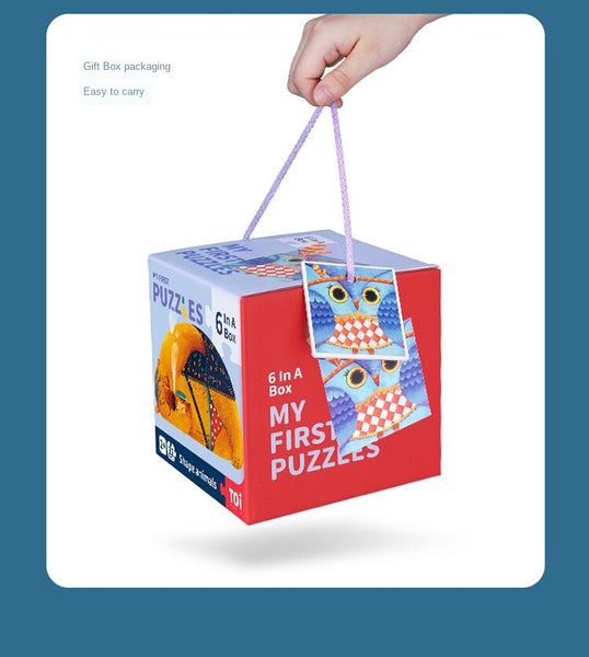 Load image into Gallery viewer, TOI My First Puzzles 3D Double-sided Cognitive Puzzles
