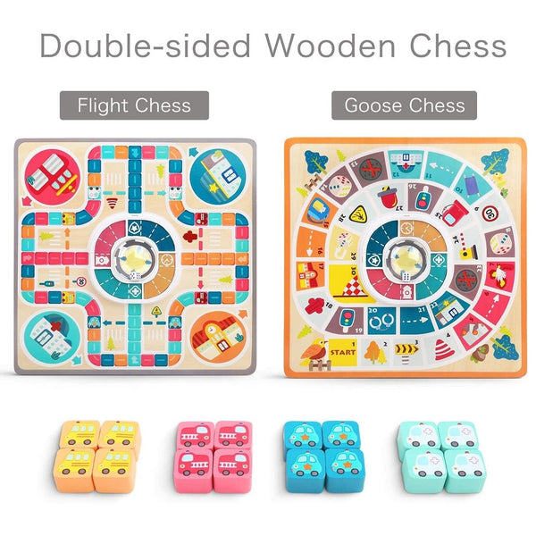 Load image into Gallery viewer, Bright 2 In 1 Wooden Chess
