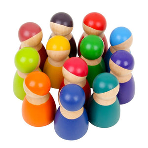 Wooden Rainbow Blocks Montessori Friends CNF7