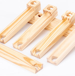 52Pcs Wooden Marble Runs Block CNF1