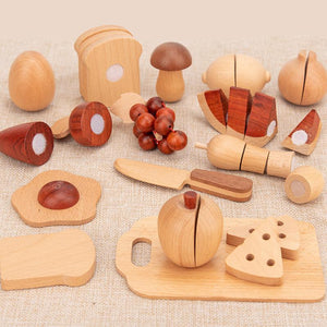 Natural Wood Color Fruits And Vegetables CNF7