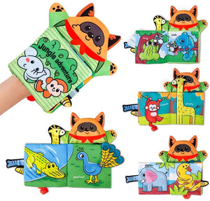 2Pcs Montessori Baby Books Soft Cloth Book -AE