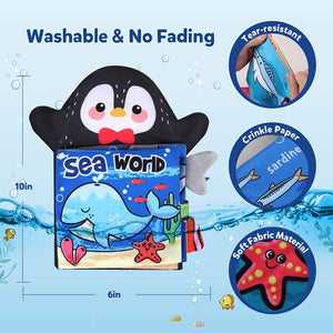 2Pcs Montessori Baby Books Soft Cloth Book -AE