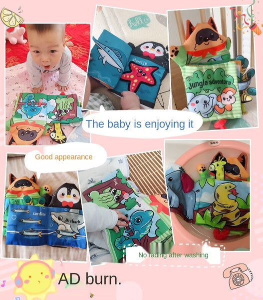 Load image into Gallery viewer, 2Pcs Montessori Baby Books Soft Cloth Book -AE
