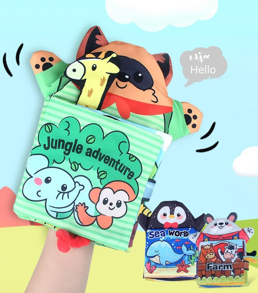 Load image into Gallery viewer, 2Pcs Montessori Baby Books Soft Cloth Book -AE
