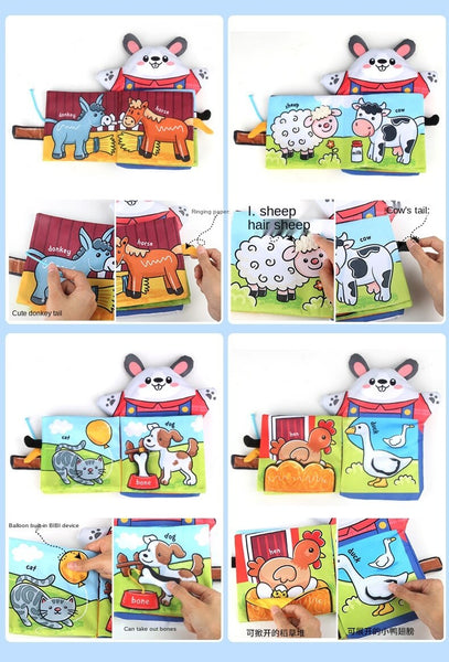 Load image into Gallery viewer, 2Pcs Montessori Baby Books Soft Cloth Book -AE
