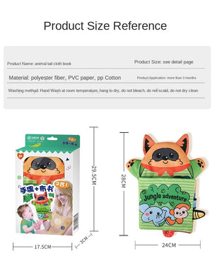2Pcs Montessori Baby Books Soft Cloth Book -AE