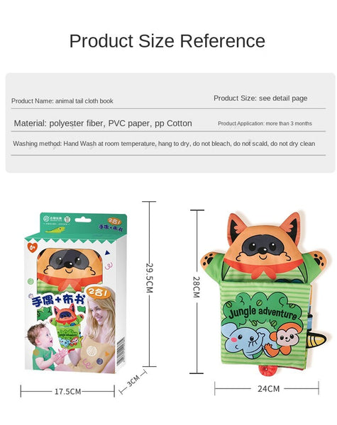 Load image into Gallery viewer, 2Pcs Montessori Baby Books Soft Cloth Book -AE
