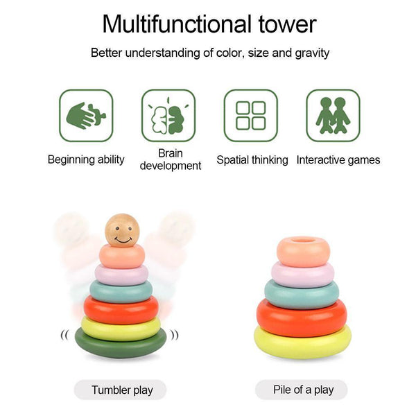تحميل الصورة في عارض الصور ، Smiling Face Stacking Rainbow Blocks CNF1 - HN Bazar 
