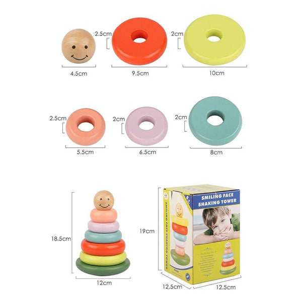 تحميل الصورة في عارض الصور ، Smiling Face Stacking Rainbow Blocks CNF1 - HN Bazar 
