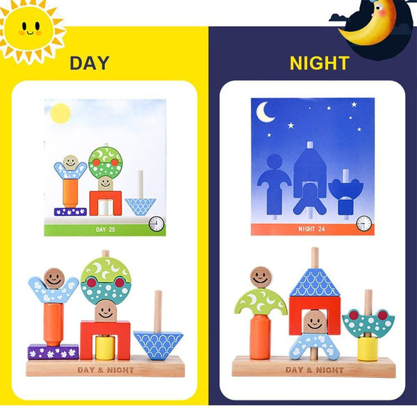 تحميل الصورة في عارض الصور ، Sun and Moon Day and Night Building Puzzle CNF1 - HN Bazar 
